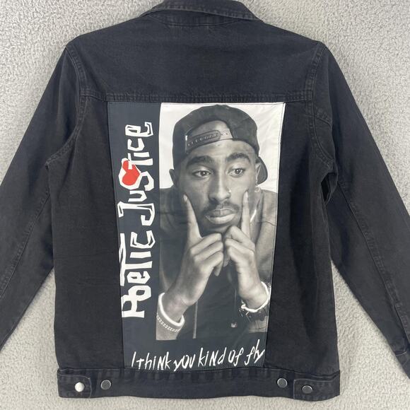 Y2K Chemistry Denim Jacket Mens Small Poetic Justice Tupac Hip Hop 90s Rap - Picture 11 of 15